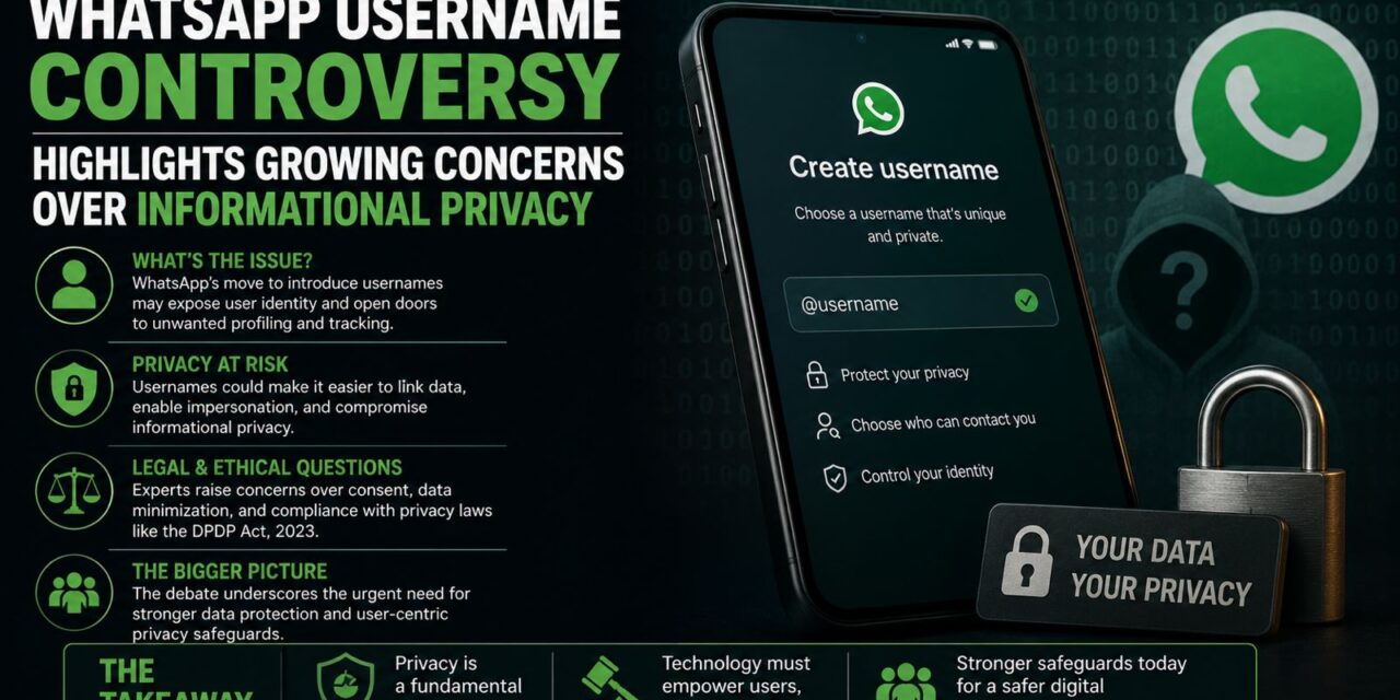 PRIME LEGAL | WhatsApp Username Controversy underscores rising worries about informational personal privacy