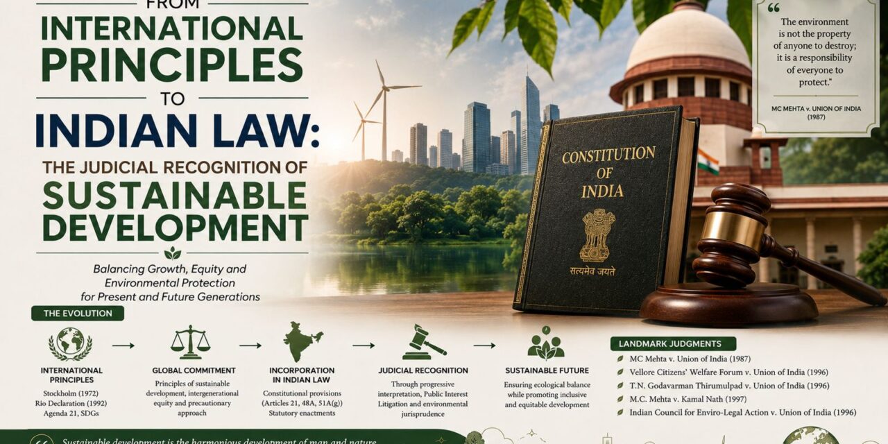 PRIME LEGAL | FROM INTERNATIONAL PRINCIPLES TO INDIAN LAW: THE JUDICIAL RECOGNITION OF SUSTAINABLE DEVELOPMENT