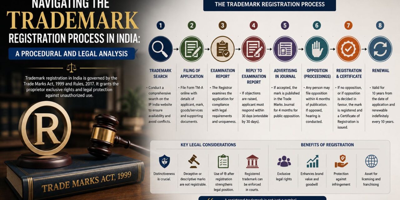 PRIME LEGAL | Navigating the Trademark Registration Process in India: A Procedural and Legal Analysis