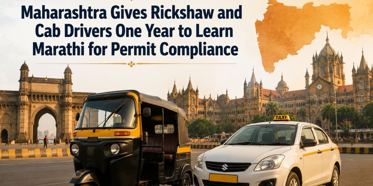 PRIME LEGAL | Maharashtra Gives Rickshaw and Cab Drivers One Year to Learn Marathi for Permit Compliance