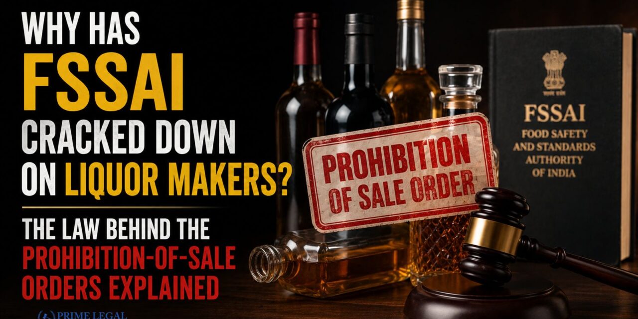 PRIME LEGAL | Why Has FSSAI Cracked Down on Liquor Makers? The Law Behind the Prohibition-of-Sale Orders Explained