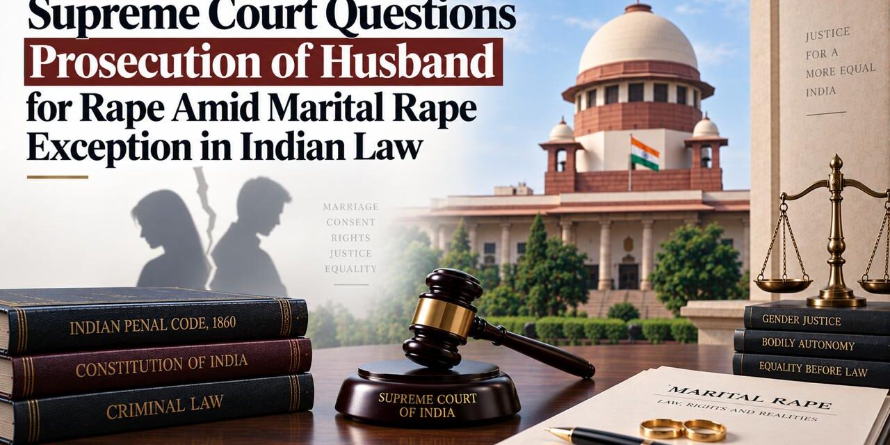 PRIME LEGAL | Supreme Court Questions Prosecution Of Husband For Rape Amid Marital Rape Exception In Indian Law