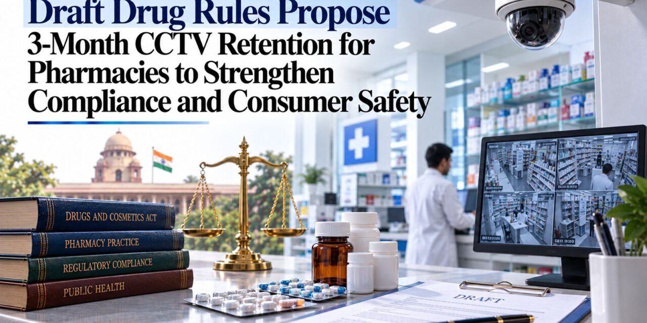 PRIME LEGAL | Draft Drug Rules Propose 3-Month Cctv Retention For Pharmacies To Strengthen Compliance And Consumer Safety
