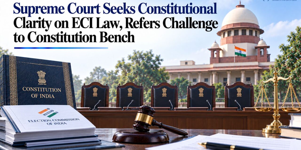 PRIME LEGAL | Supreme Court Seeks Constitutional Clarity on ECI Law, Refers Challenge to Constitution Bench