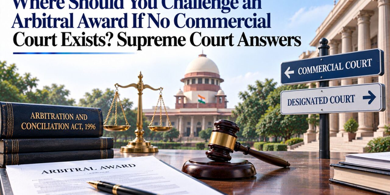 PRIME LEGAL | Where Should You Challenge an Arbitral Award If No Commercial Court Exists? Supreme Court Answers