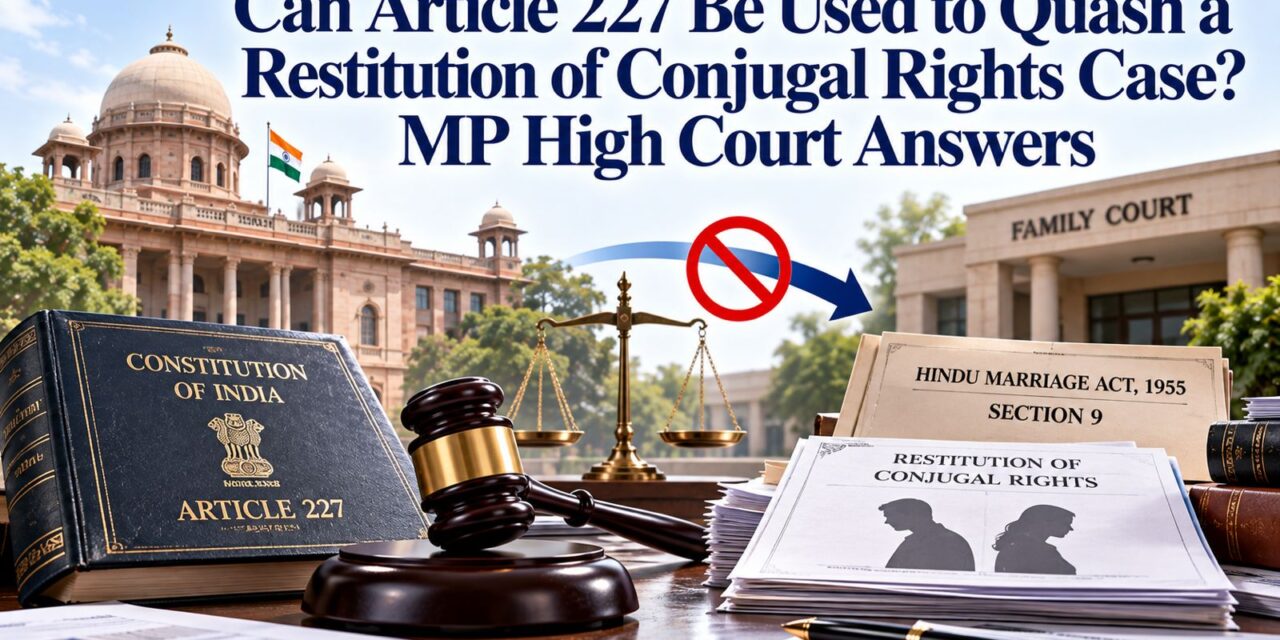 PRIME LEGAL | Can Article 227 Be Used to Quash a Restitution of Conjugal Rights Case? MP High Court Answers