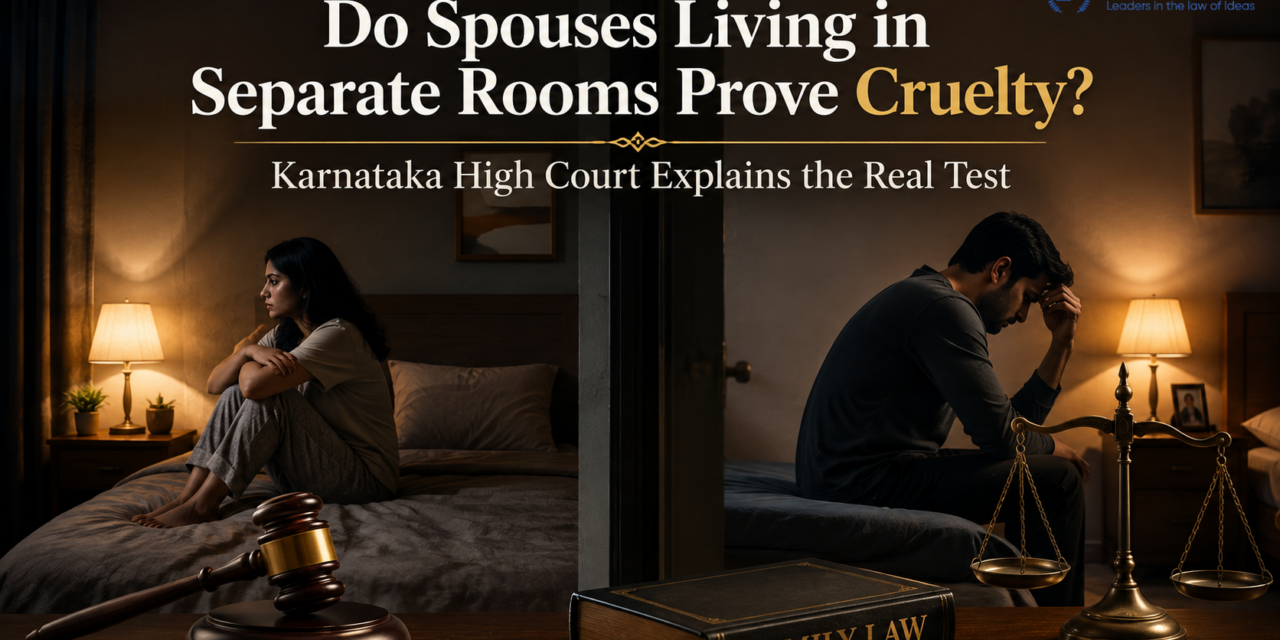 PRIME LEGAL | Do Spouses Living in Separate Rooms Prove Cruelty? Karnataka High Court Explains the Real Test