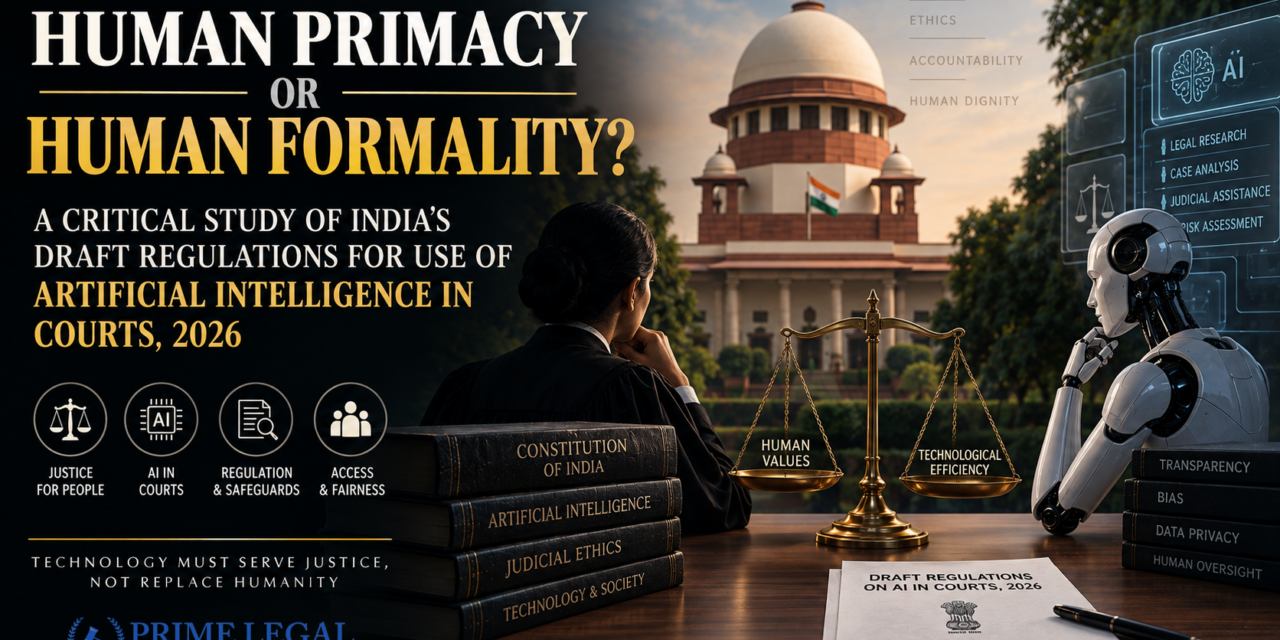 PRIMELEGAL | Human Primacy Or Human Formality? A Critical Study Of India’s Draft Regulations For Use Of Artificial Intelligence, 2026