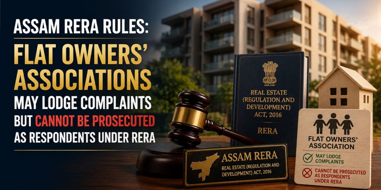 PRIME LEGAL | Assam RERA Rules: Flat Owners’ Associations May Lodge Complaints but Cannot Be Prosecuted as Respondents Under RERA