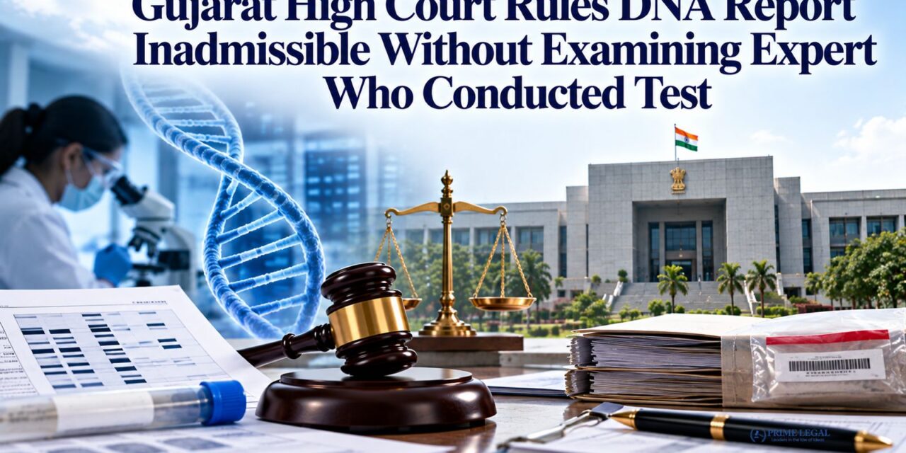 PRIME LEGAL | Gujarat High Court Rules DNA Report Inadmissible Without Examining Expert Who Conducted Test