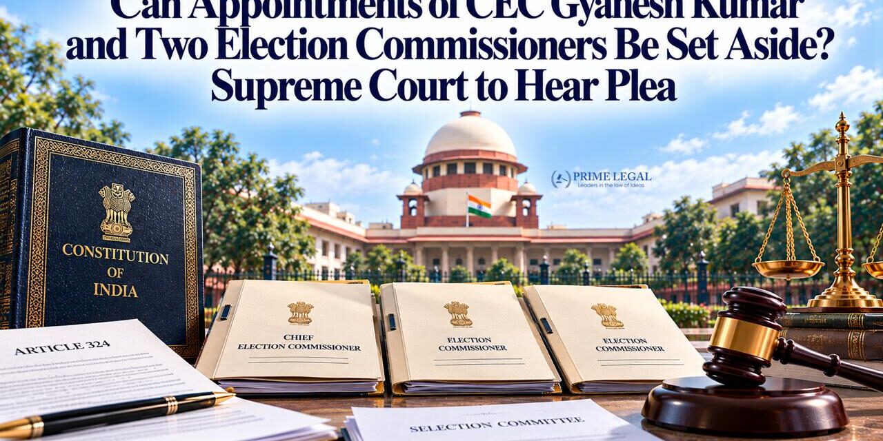 PRIME LEGAL | Can Appointments of CEC Gyanesh Kumar and Two Election Commissioners Be Set Aside? Supreme Court to Hear Plea