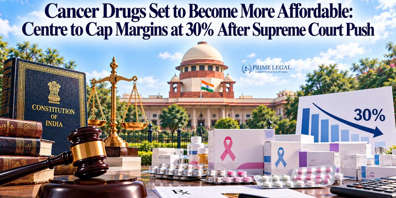 PRIME LEGAL | Cancer Medication Becomes Easily Accessible: Regulation of Drug Mark-up by the Central Government After Supreme Court Intervention 