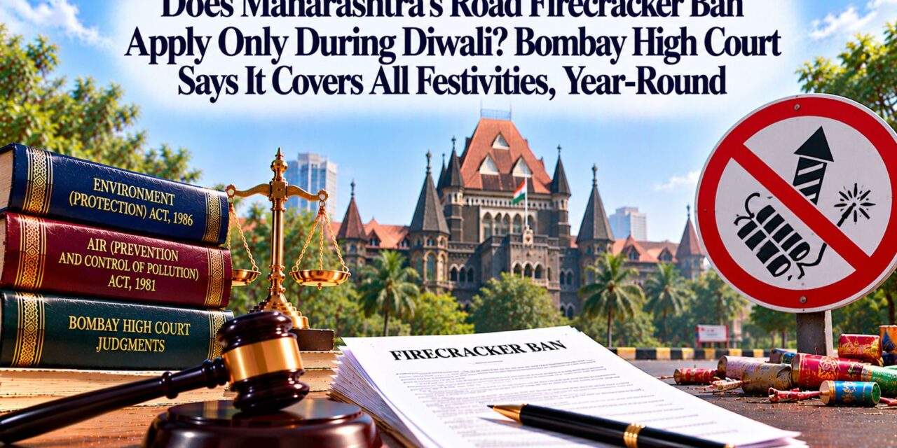 PRIME LEGAL | Does Maharashtra’s Road Firecracker Ban Apply Only During Diwali? Bombay High Court Says It Covers All Festivities, Year-Round