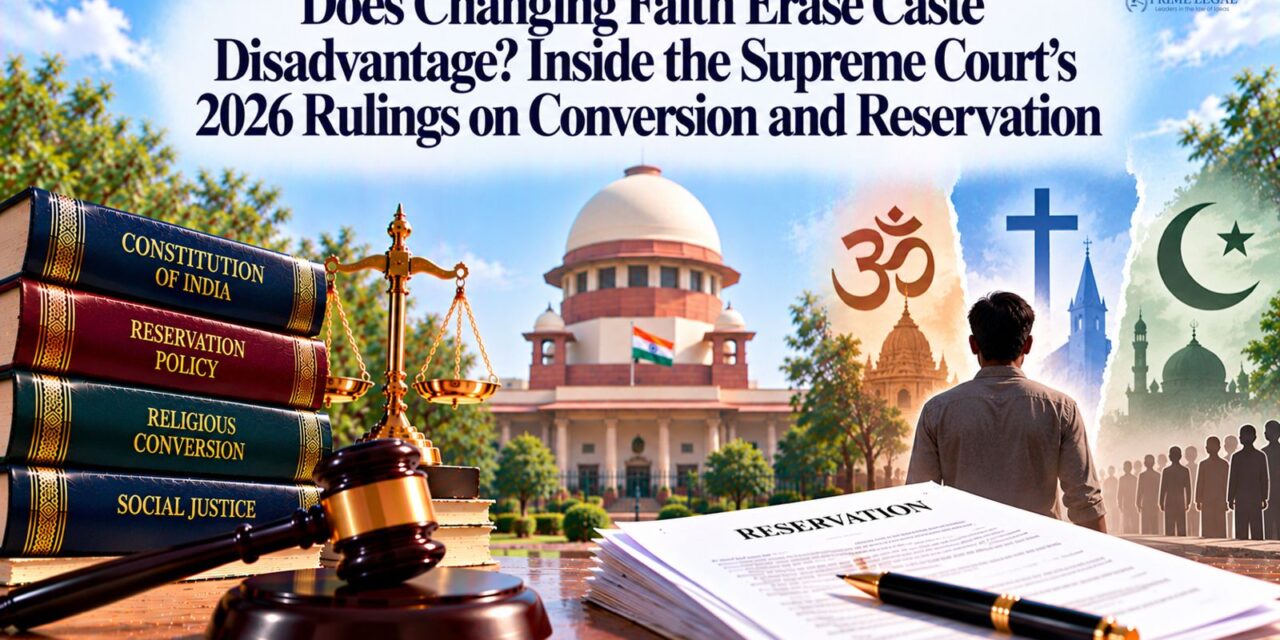 PRIME LEGAL | Does Changing Faith Erase Caste Disadvantage? Inside the Supreme Court’s 2026 Rulings on Conversion and Reservation