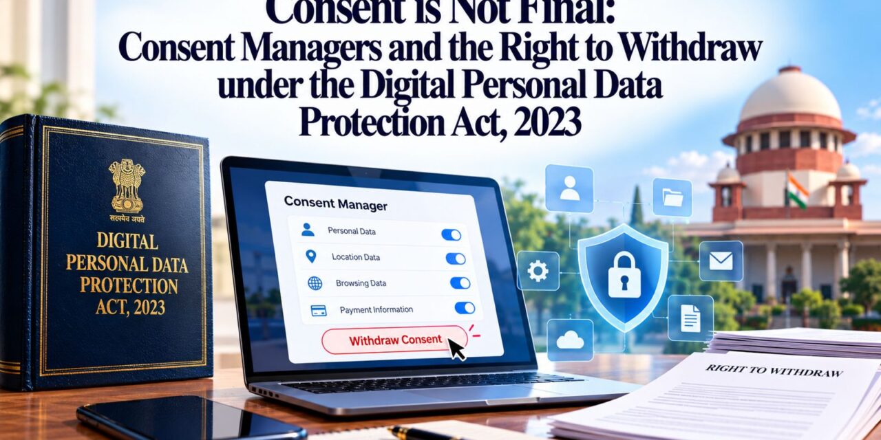 PRIMELEGAL | Consent is Not Final: Consent Managers and the Right to Withdraw under the Digital Personal Data Protection Act, 2023